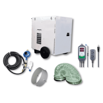 Commercial propane bed bug heater package