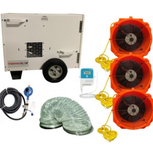 Bed Bug Heater Package including propane heater, high temp air movers, and temperature sensors