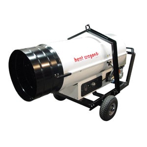 Heat Wagon DG250 with duct adapter