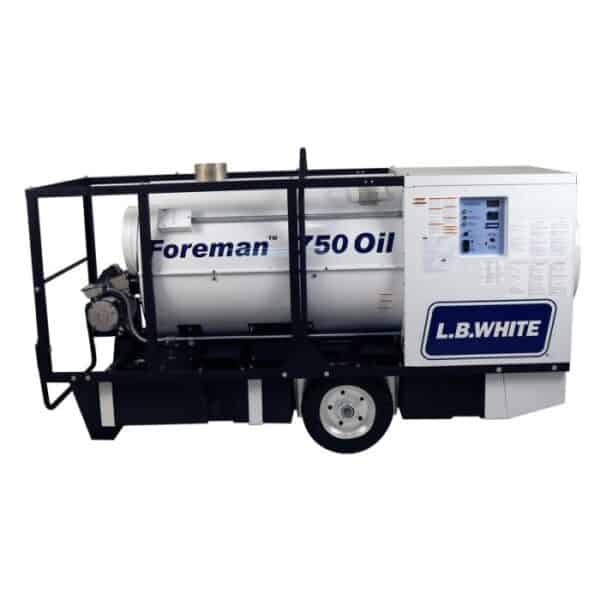 LB White Foreman 750, 750,000 BTU indirect-fired heater, portable diesel construction heater